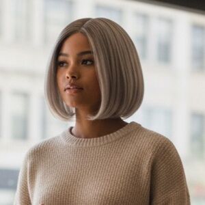 Carmen - Short Silver Bob Wig by JB Extension